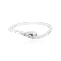 I2 (I) Diamond Silver Ring