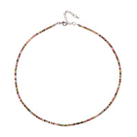 Fancy Tourmaline Silver Necklace