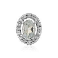 White Topaz Silver Pendant