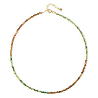 Green Tourmaline Silver Necklace