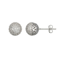 Zircon Silver Earrings (Adela Silber)
