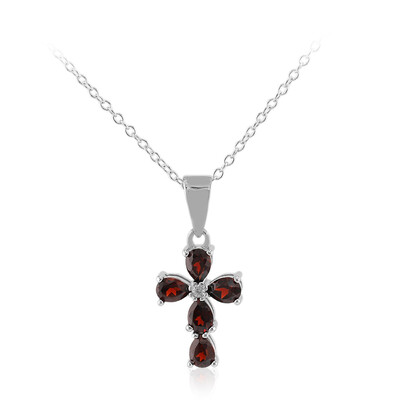 Garnet Silver Necklace