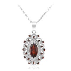 Garnet Silver Necklace