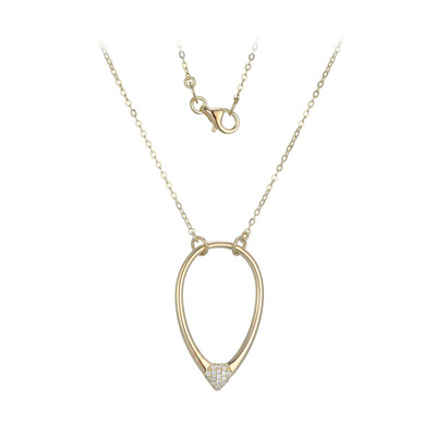 Zircon Silver Necklace (Adela Silber)