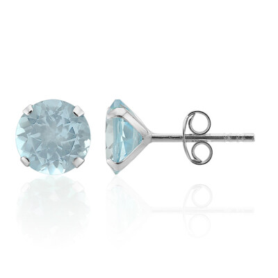 Sky Blue Topaz Silver Earrings