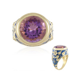 Rose de France Amethyst Silver Ring (Adela Silber)
