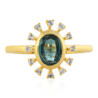 Teal Kyanite Silver Ring