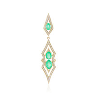 14K Russian Emerald Gold Pendant (de Melo)