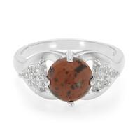 Mahogany Obsidian Silver Ring