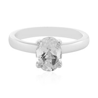 White Quartz Silver Ring