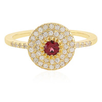 Noble Red Spinel Silver Ring