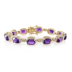 Zambian Amethyst Silver Bracelet