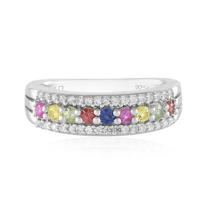 Pink Sapphire Silver Ring
