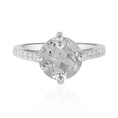White Topaz Silver Ring