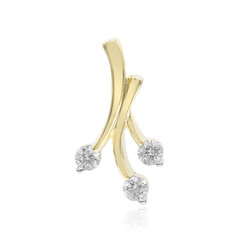 9K SI1 (G) Diamond Gold Pendant