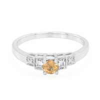 Yellow Sapphire Silver Ring