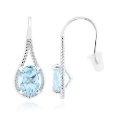 Sky Blue Topaz Silver Earrings