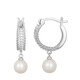 White Freshwater Pearl Silver Earrings