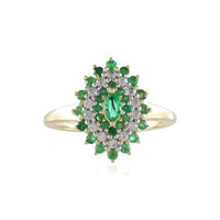 9K Zambian Emerald Gold Ring