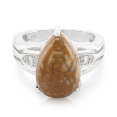 Dinosaur Bone Silver Ring