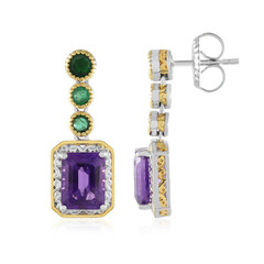 Amethyst Silver Earrings (Gems en Vogue)