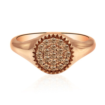 9K SI1 Argyle Rose De France Diamond Gold Ring (Annette)