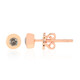 9K SI1 Argyle Rose De France Diamond Gold Earrings (Annette)