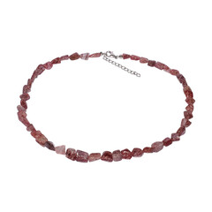 Strawberry Quartz Silver Necklace