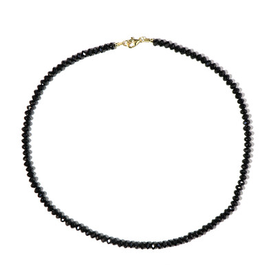 Black Spinel Silver Necklace