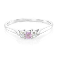 Ceylon Pink Sapphire Silver Ring