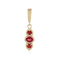 9K Tanzanian Ruby Gold Pendant