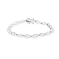 White Topaz Silver Bracelet