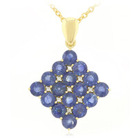 18K Ethiopian Sapphire Gold Necklace (AMAYANI)