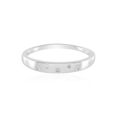 I2 (I) Diamond Silver Ring