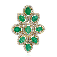9K Zambian Emerald Gold Pendant