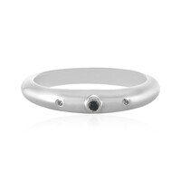 I2 Blue Diamond Silver Ring