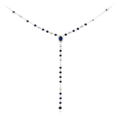 14K Ceylon Blue Sapphire Gold Necklace (CIRARI)
