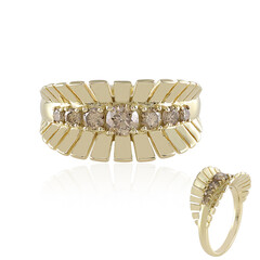 9K I2 Champagne Diamond Gold Ring (de Melo)