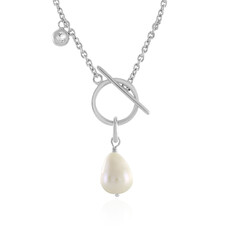 White Freshwater Pearl Silver Necklace