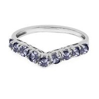 Unheated Tanzanite Silver Ring