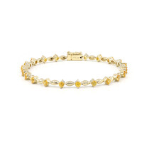 Yellow Sapphire Silver Bracelet