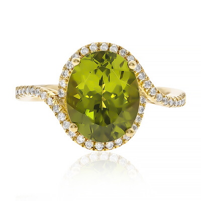 10K Dashihe Peridot Gold Ring