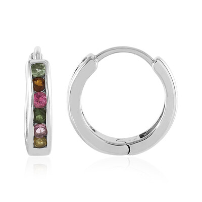 Fancy Tourmaline Silver Earrings