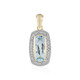 9K Sky Blue Topaz Gold Pendant (SUHANA)