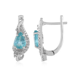 Blue Apatite Silver Earrings