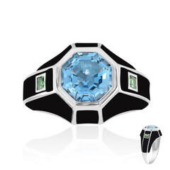 Swiss Blue Topaz Silver Ring (Remy Rotenier)