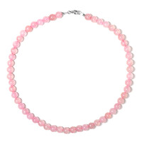 Rose Quartz Silver Necklace