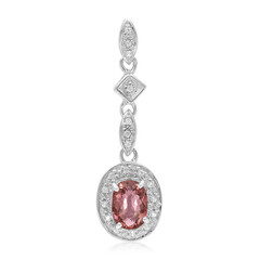 Pink Cuprian Tourmaline Silver Pendant