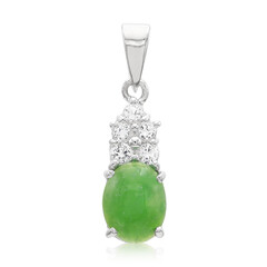 Imperial Chrysoprase Silver Pendant