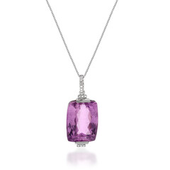 14K Patroke Kunzite Gold Necklace (CIRARI)